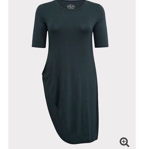 NWT Dark green torrid asymmetrically shirt